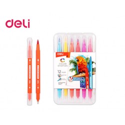 DELI ΜΑΡΚΑΔΟΡΟΣ WASHABLE ΜΥΤH & ΠΙΝΕΛΟ 12 ΧΡΩΜΑΤΑ COLOR EMOTION